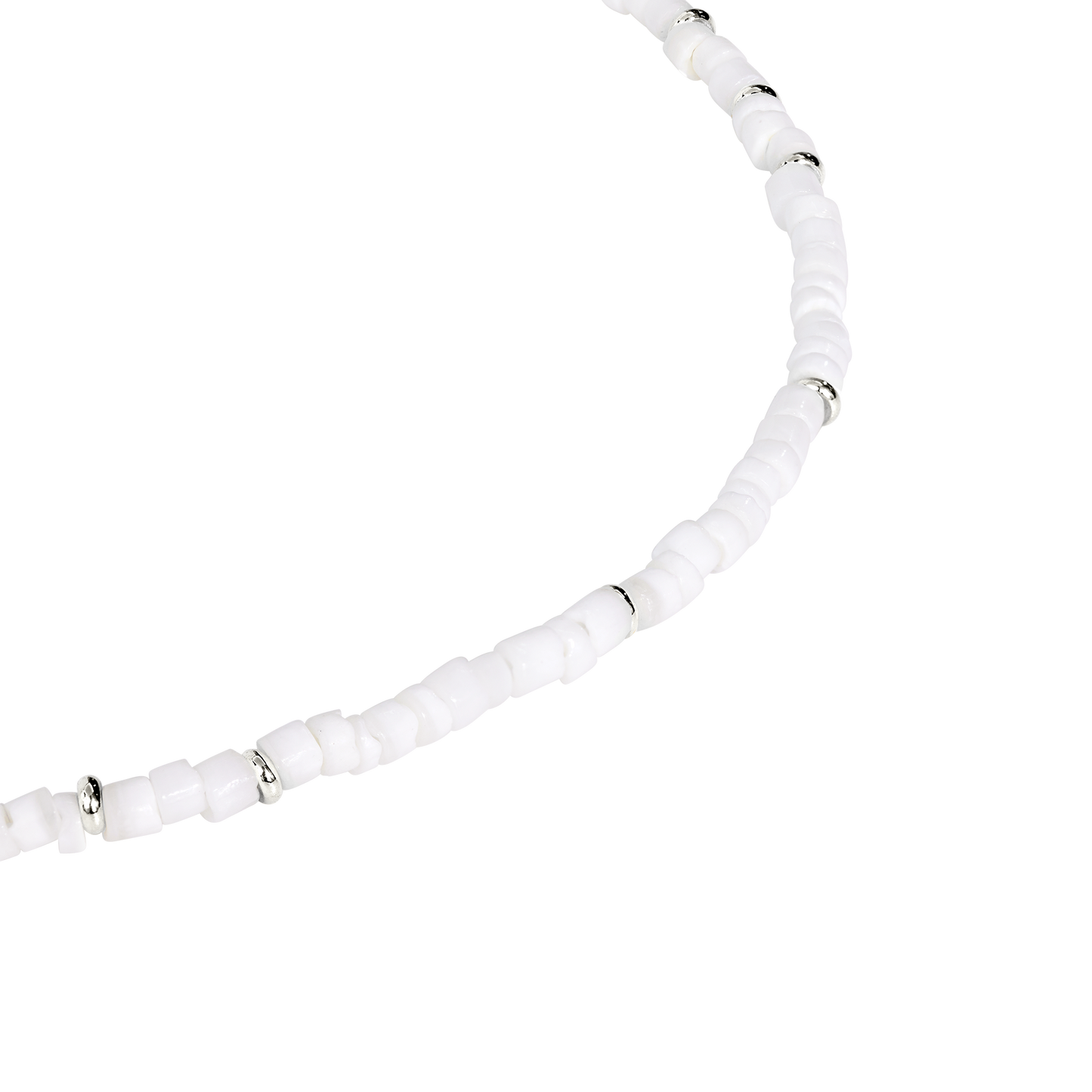 Puka Shell Necklace Silber