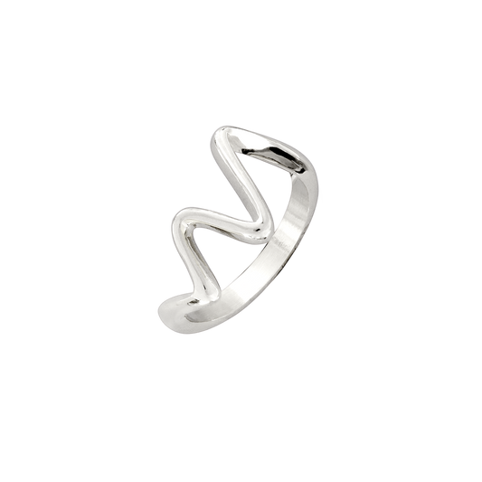 Fluid Motion Ring Silber