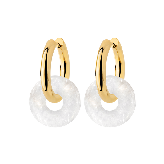 Chunky Above the Clouds Donut Hoop Set Medium Gold