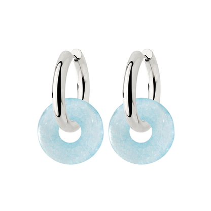 Chunky Into the Blue Donut Hoop Set Medium Silber