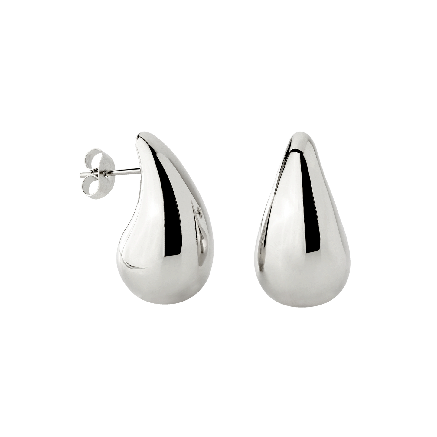 Droplet Studs Medium Silber