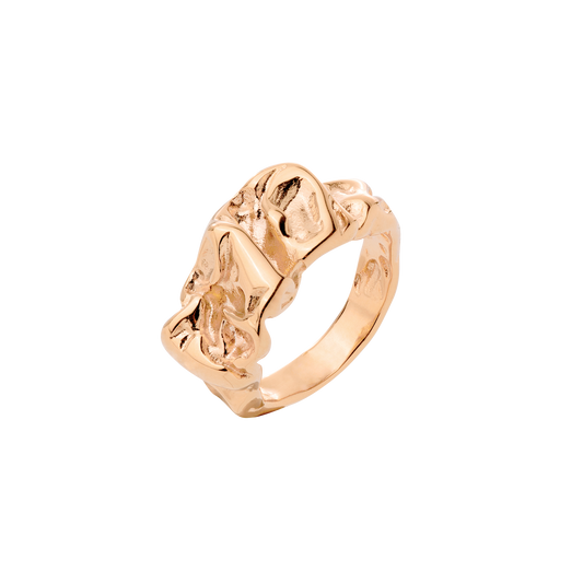 Crinkled Ring Roségold