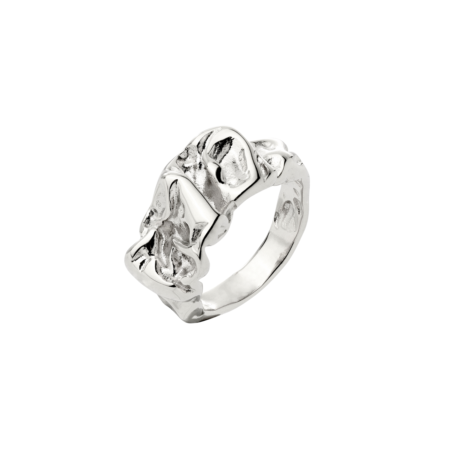 Crinkled Ring Silber