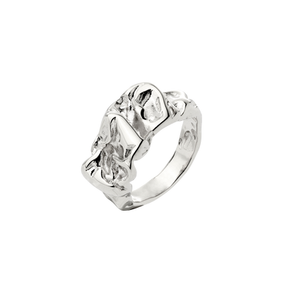 Crinkled Ring Silber