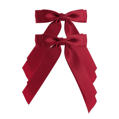 Bow Hairpin Set Red