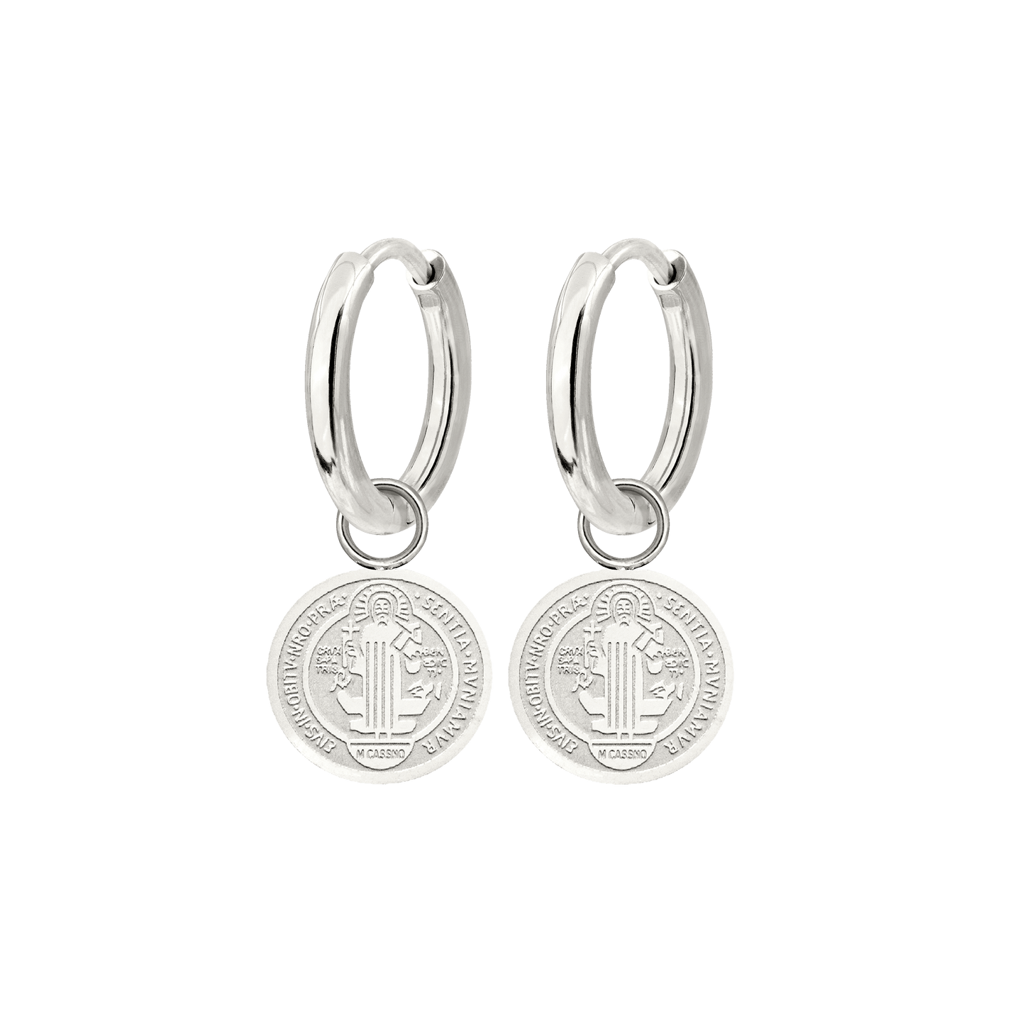 Coin Hoop Set Small Silber