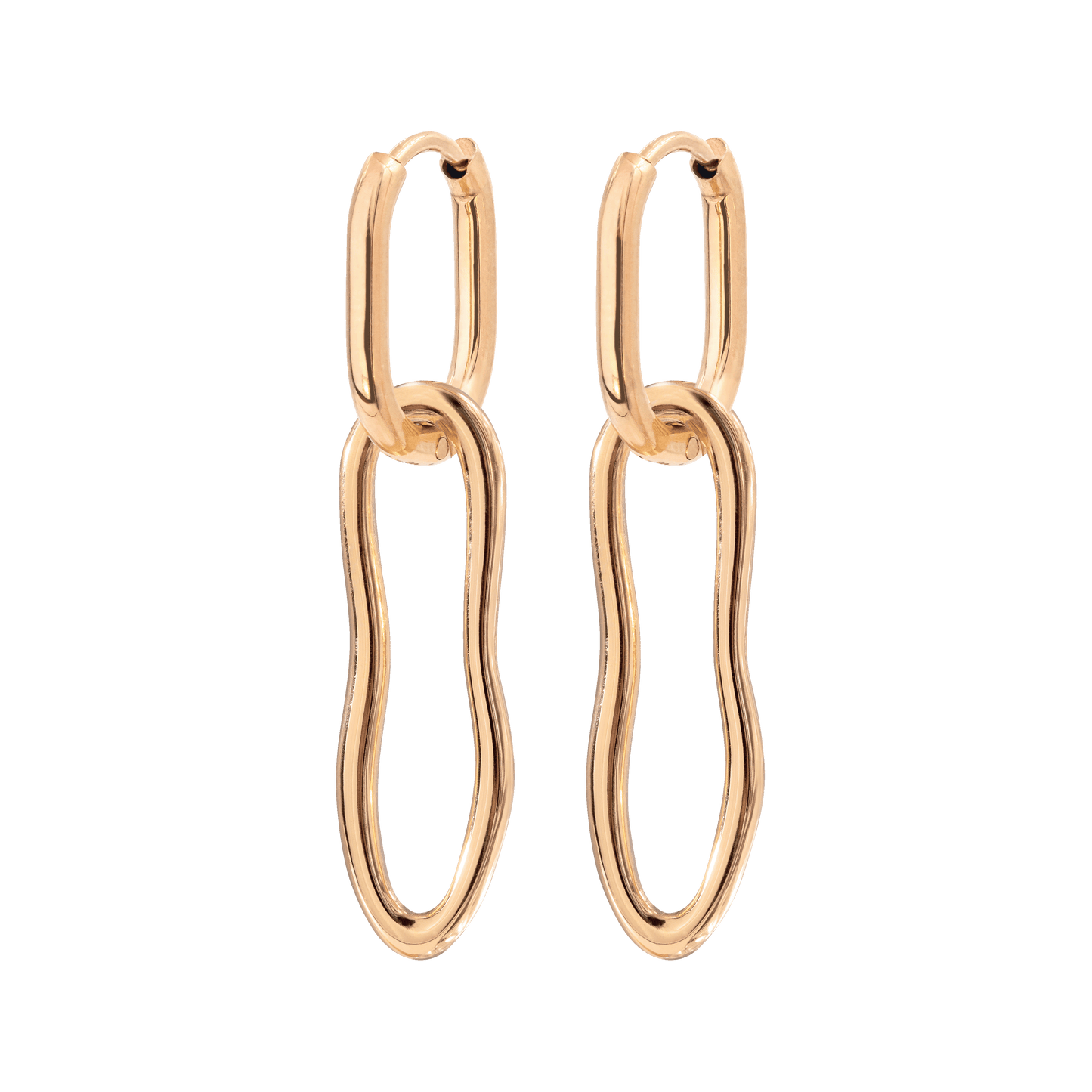 Blending Shapes Oval Hoop Set Baby Roségold