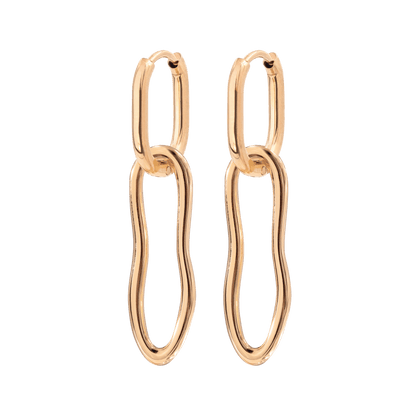 Blending Shapes Oval Hoop Set Baby Roségold