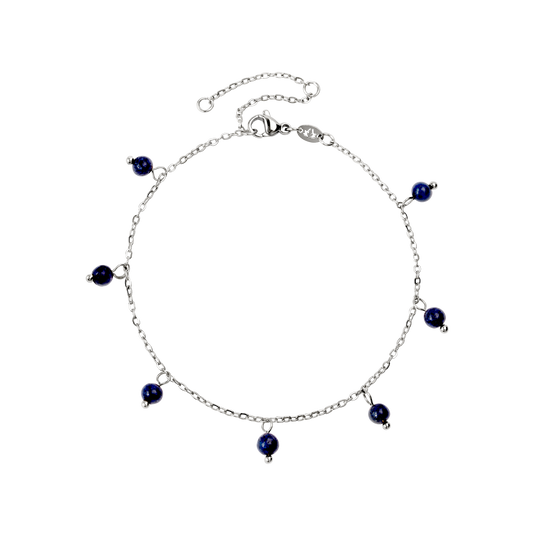 Blue Bay Anklet Silber