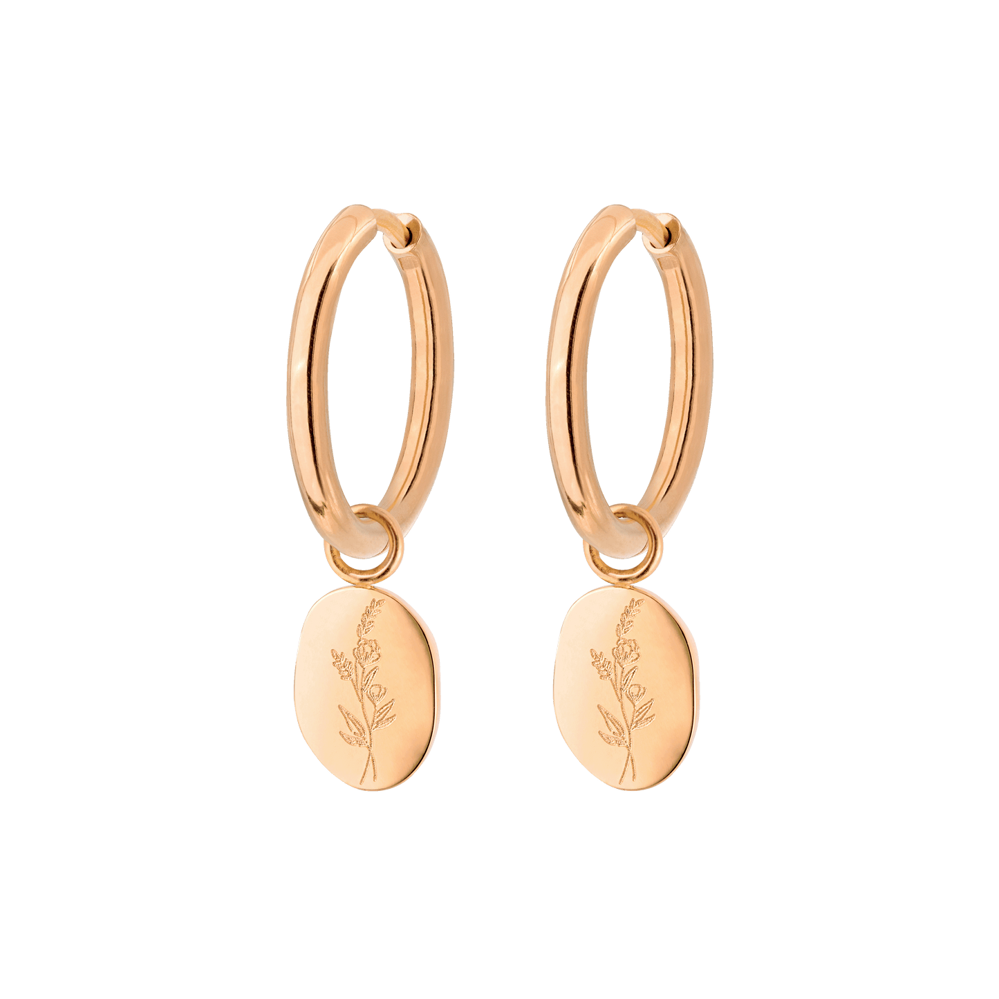 Bouquet Coin Hoop Set Medium Roségold