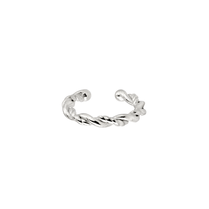 Curly Twist Ear Cuff Silber