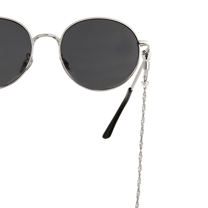 Curly Twist Sunglasses Chain Silber