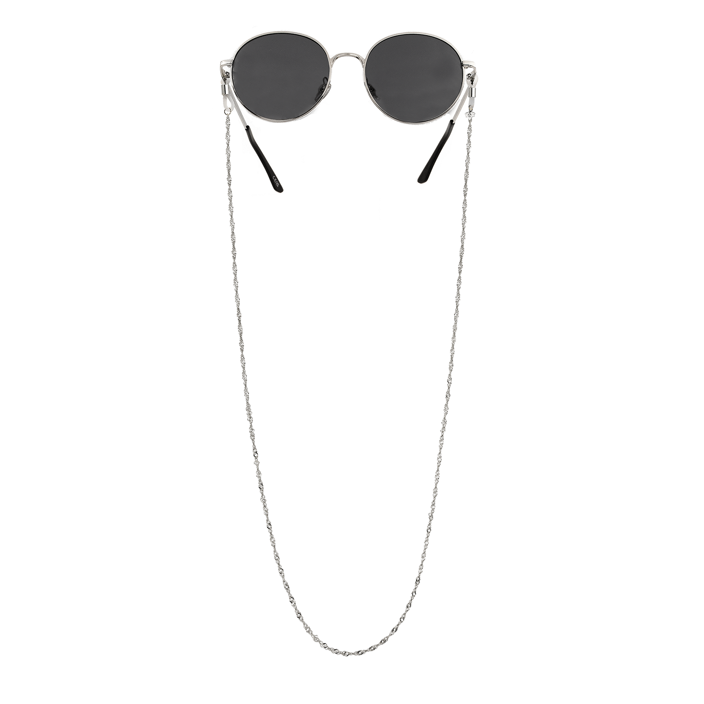 Curly Twist Sunglasses Chain Silber