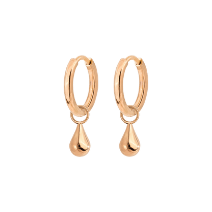 Drop it Hoop Set Small Roségold