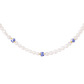 Flower Tile Pearl Necklace Gold