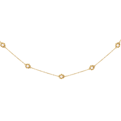 Flower 'n' Beads Necklace Gold