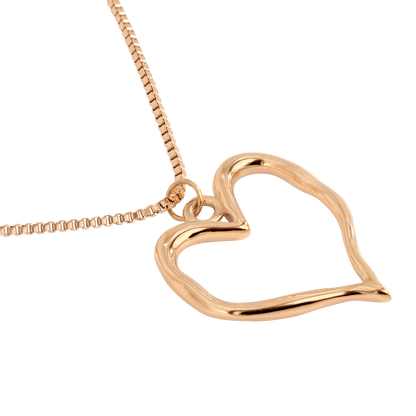 Melting Heart Necklace Roségold