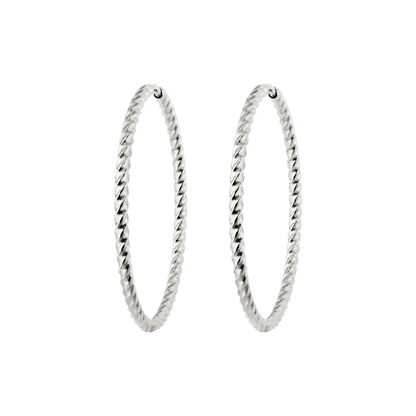 Twisted Hoops Extra Large Silber