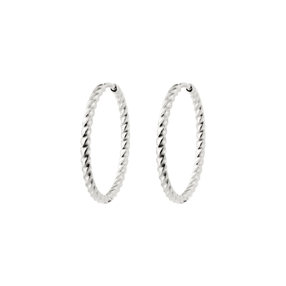 Twisted Hoops Large Silber