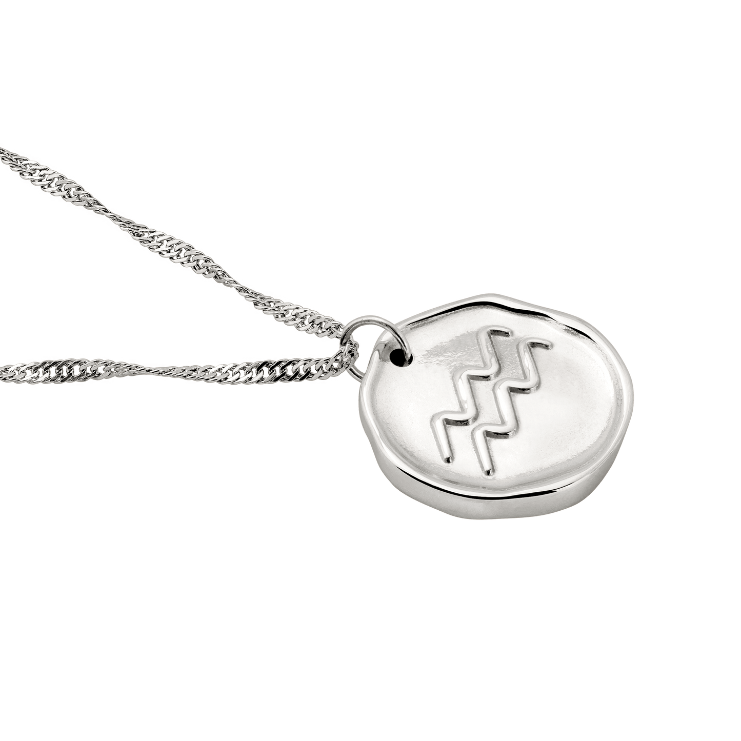 Zodiac Necklace – Aquarius / Wassermann Silber