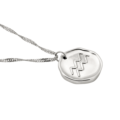 Zodiac Necklace – Aquarius / Wassermann Silber