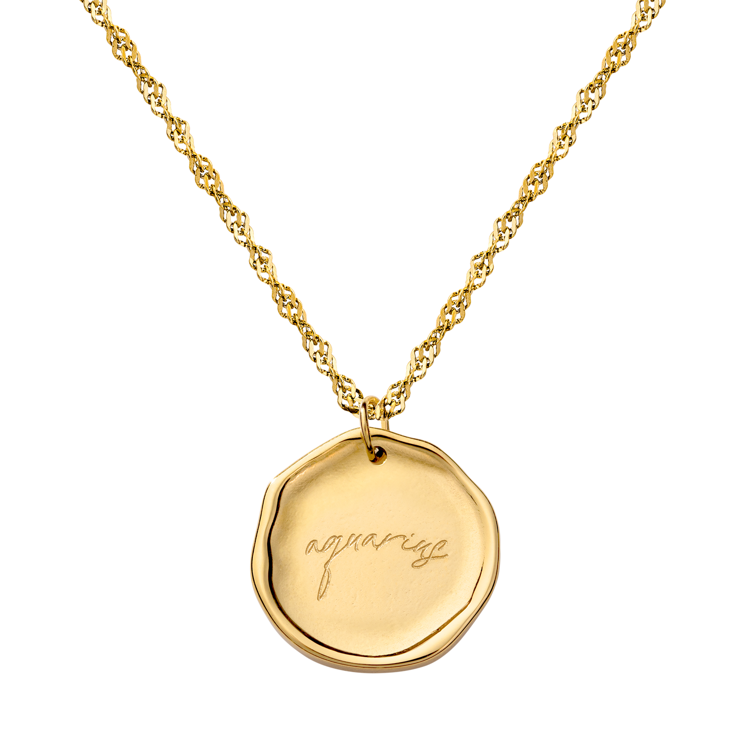 Zodiac Necklace – Aquarius / Wassermann Gold