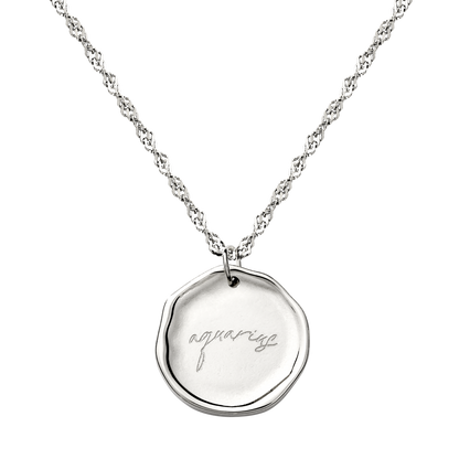 Zodiac Necklace – Aquarius / Wassermann Silber