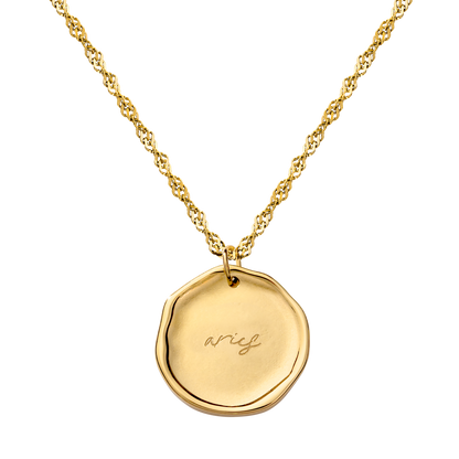 Zodiac Necklace – Aries / Widder Gold