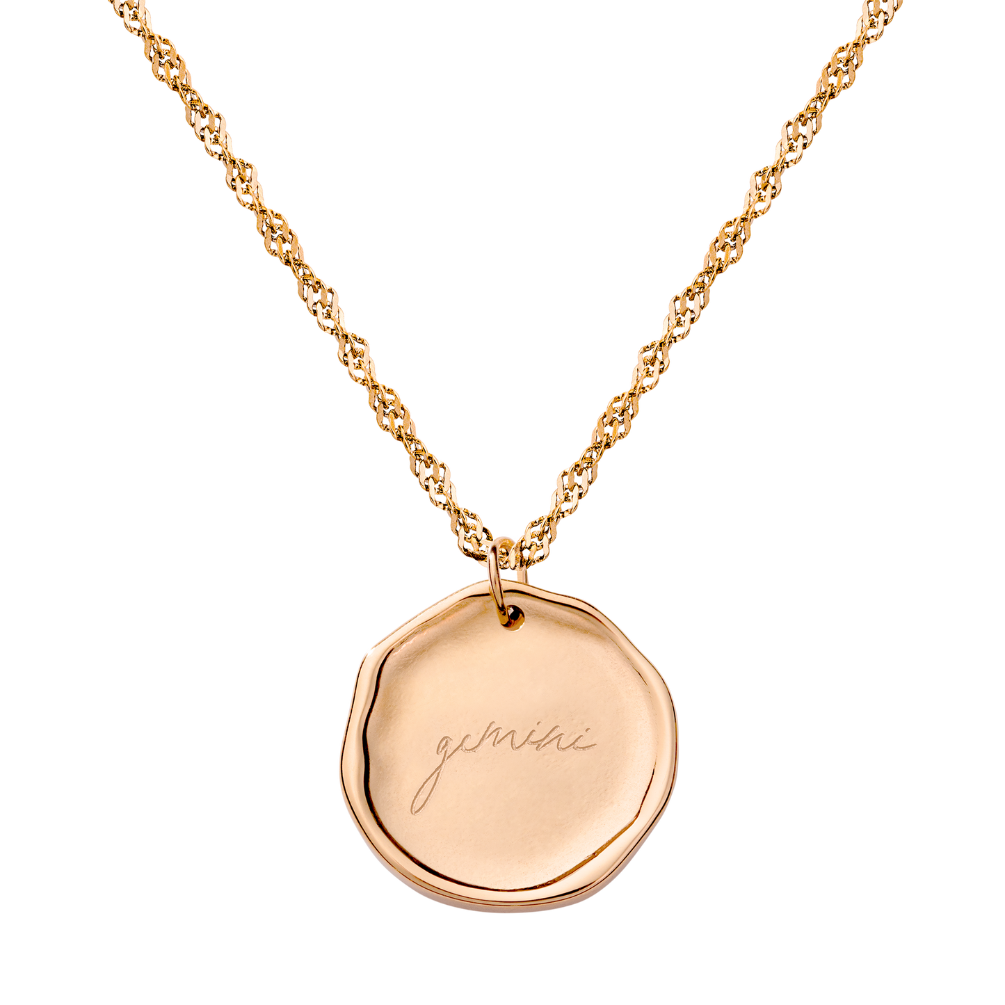 Zodiac Necklace – Gemini / Zwilling Roségold