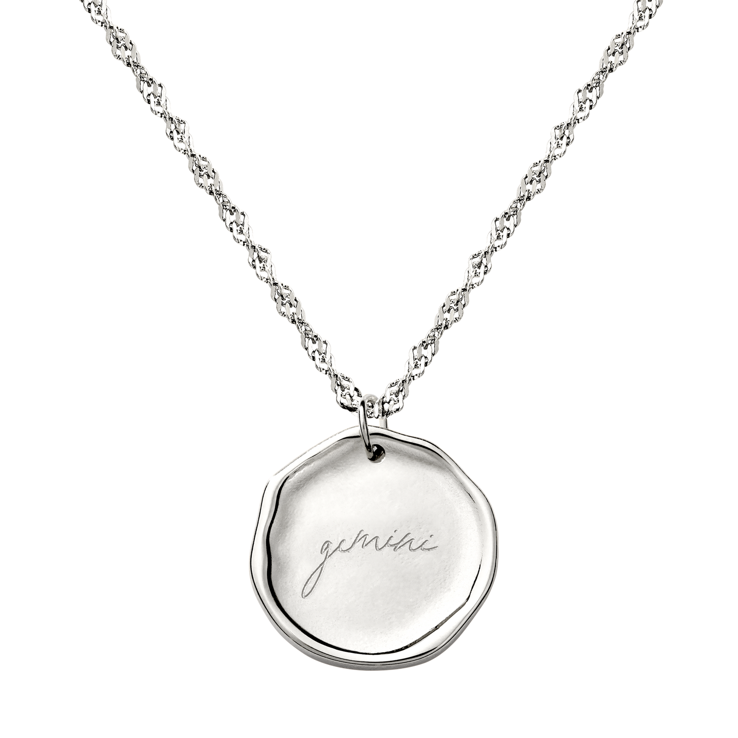 Zodiac Necklace – Gemini / Zwilling Silber