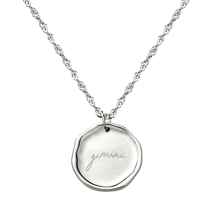 Zodiac Necklace – Gemini / Zwilling Silber