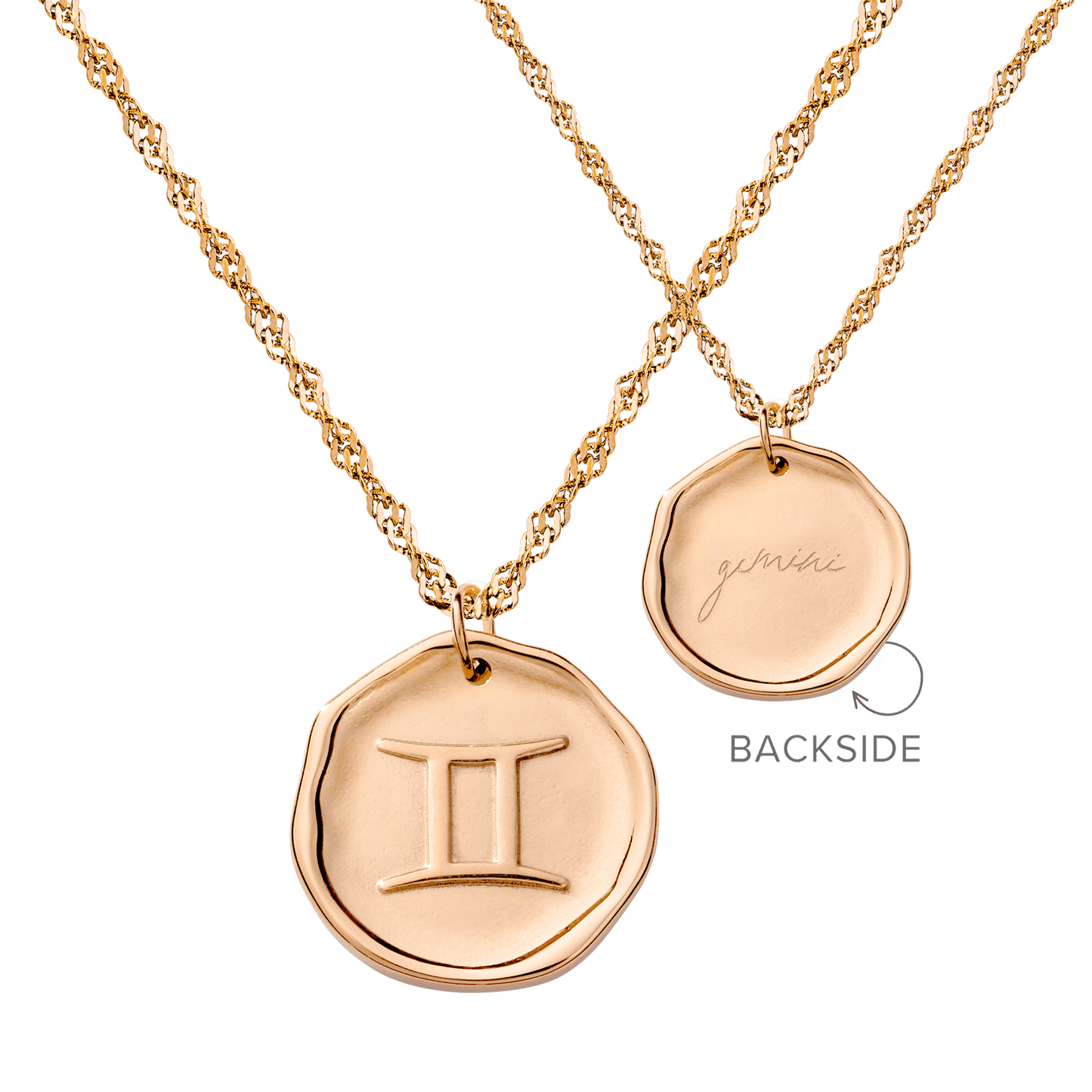 Zodiac Necklace – Gemini / Zwilling Roségold