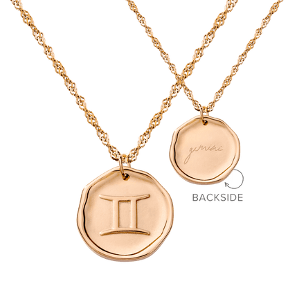 Zodiac Necklace – Gemini / Zwilling Roségold