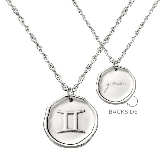 Zodiac Necklace – Gemini / Zwilling Silber