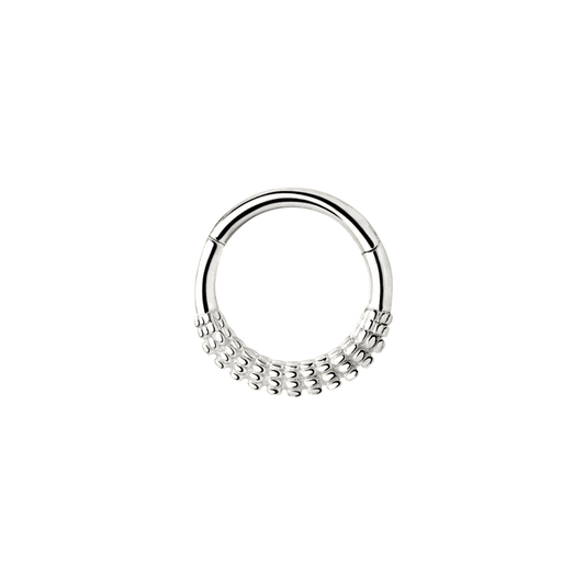 Striped Piercing Silber