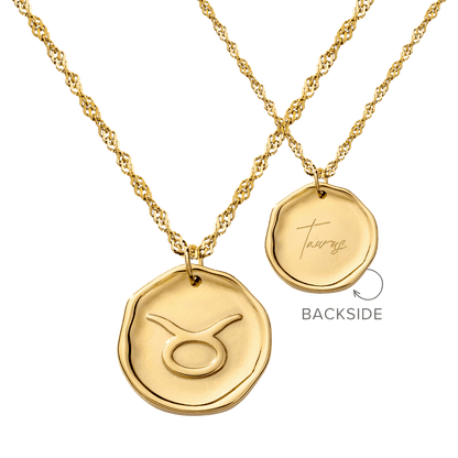 Zodiac Necklace – Taurus / Stier Gold