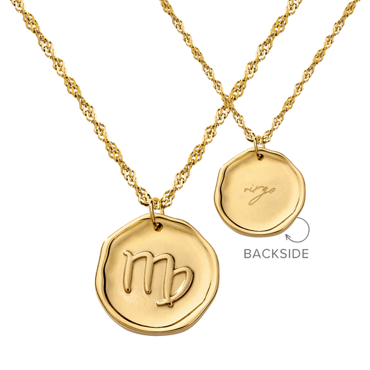 Zodiac Necklace – Virgo / Jungfrau Gold