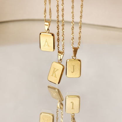 Letter Necklace Gold