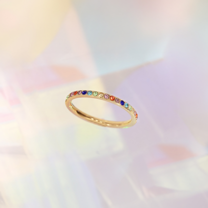 Rainbow Radiance Ring Roségold