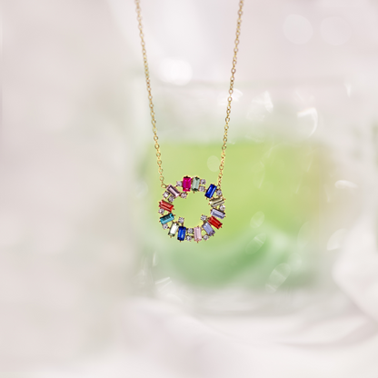 Rainbow Loop Necklace Silber