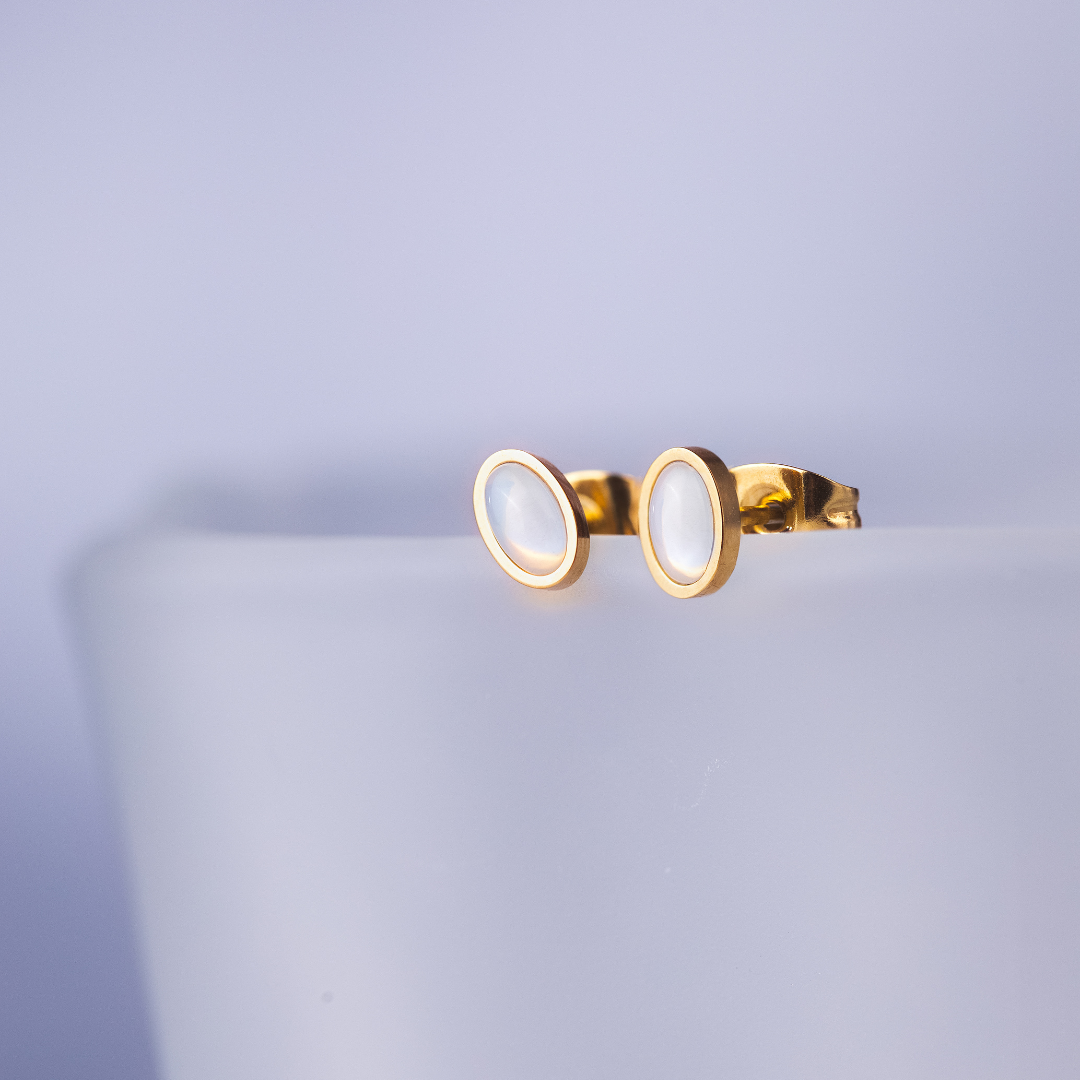 Oval Studs Roségold