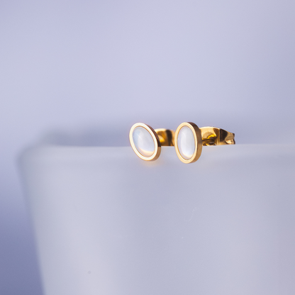 Oval Studs Roségold