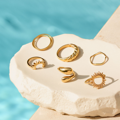 Slim Wave Ring Gold