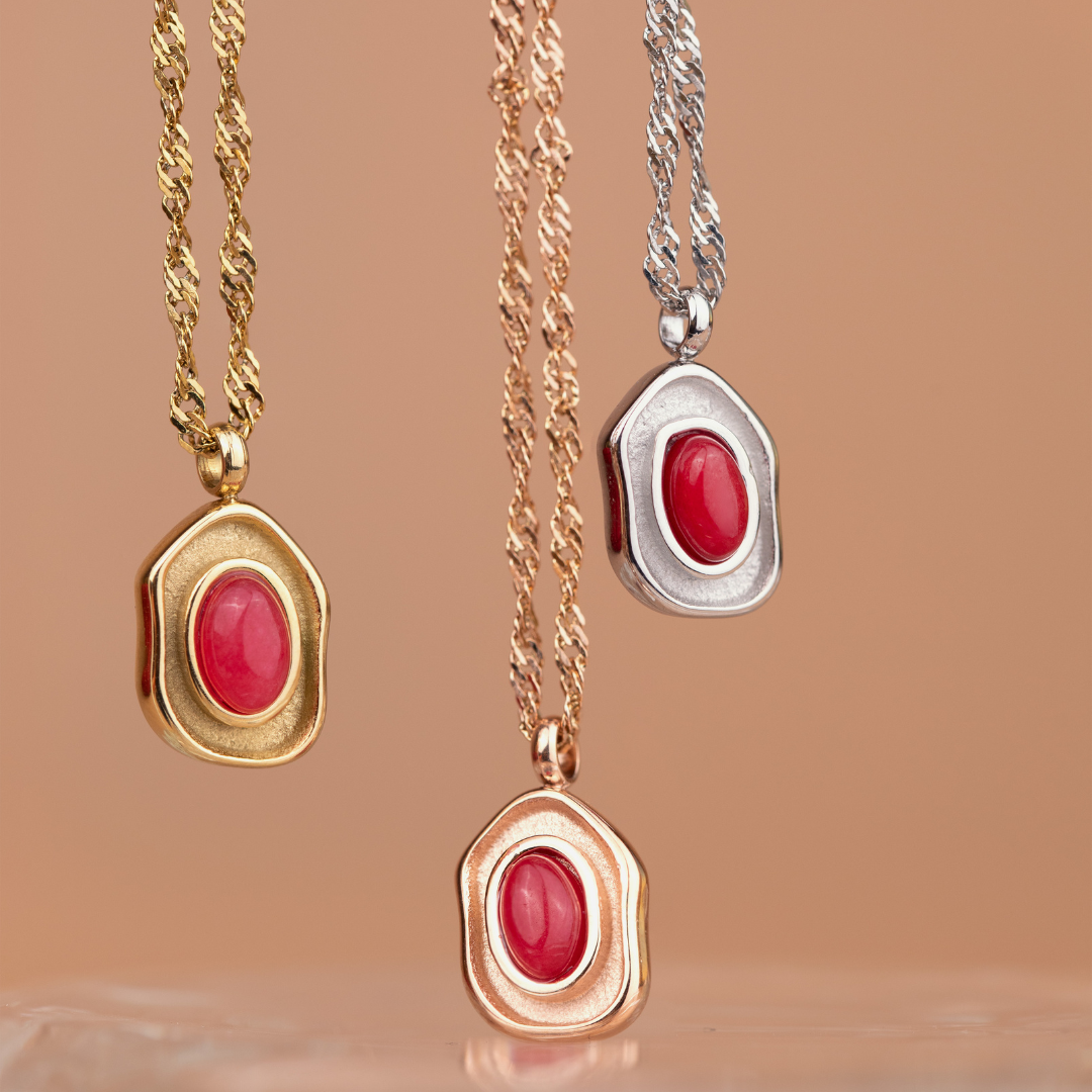 Scarlet Treasure Necklace Roségold