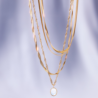 Duality Chain Necklace Gold