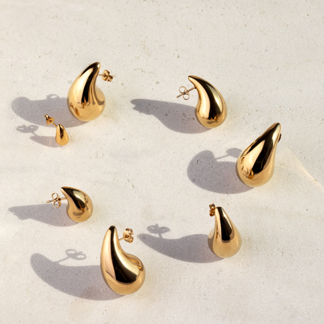 Droplet Studs Medium Roségold