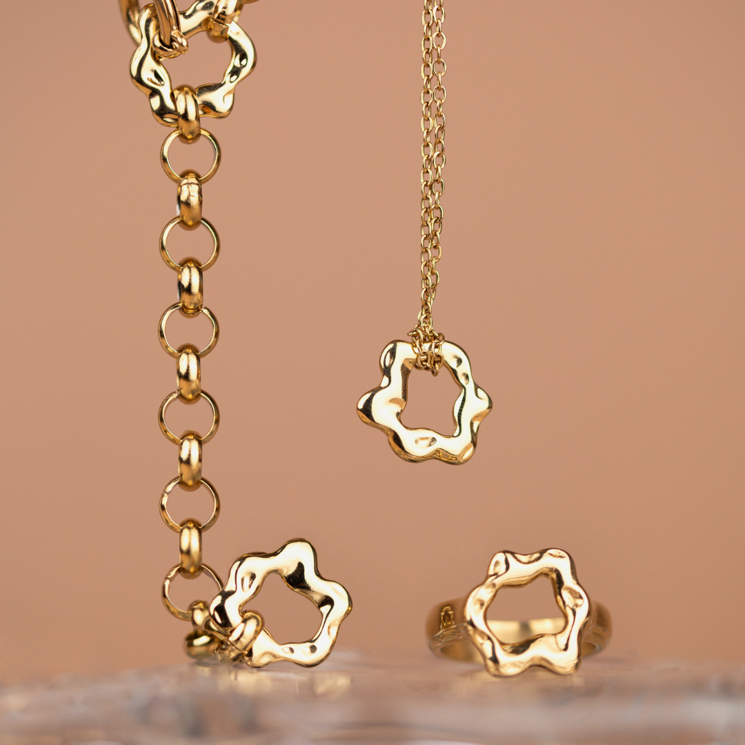 Melting Donut Necklace Roségold