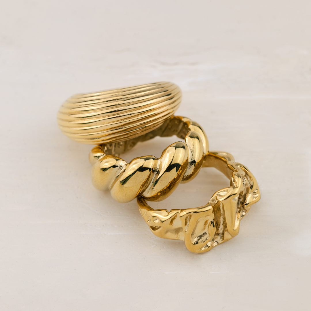 Crinkled Ring Roségold