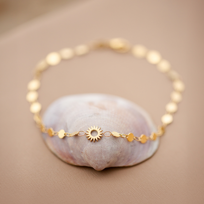 Sunny Side Up Anklet Roségold