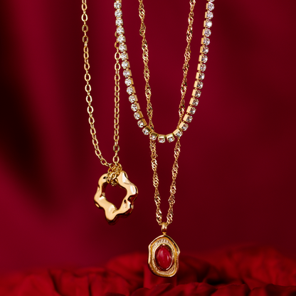 Scarlet Treasure Necklace Roségold